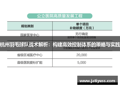 杭州羽毛球队战术解析：构建高效控制体系的策略与实践